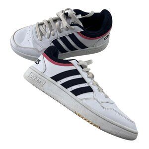 Adidas White & Navy Forum Low Sneakers‎ Size 8.5 Leather Tennis Shoes
